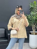 مانتو سرشانه پاگن دو جیب کد 4522 - تصویر 12
