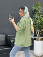 مانتو سرشانه پاگن دو جیب کد 4522 - تصویر 14