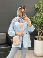 مانتو لینن پشت پاگن دو جیب کد 4485 - تصویر 12