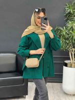 مانتو لینن پشت پاگن دو جیب کد 4485 - تصویر 10