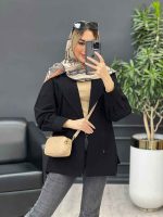 مانتو لینن پشت پاگن دو جیب کد 4485 - تصویر 5