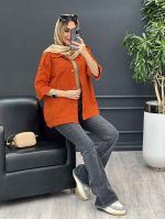 مانتو سرشانه پاگن دو جیب کد 4522 - تصویر 11