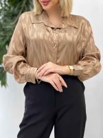 شومیز ساتن آنا کد 4543 - تصویر 7
