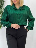 شومیز ساتن آنا کد 4543 - تصویر 12
