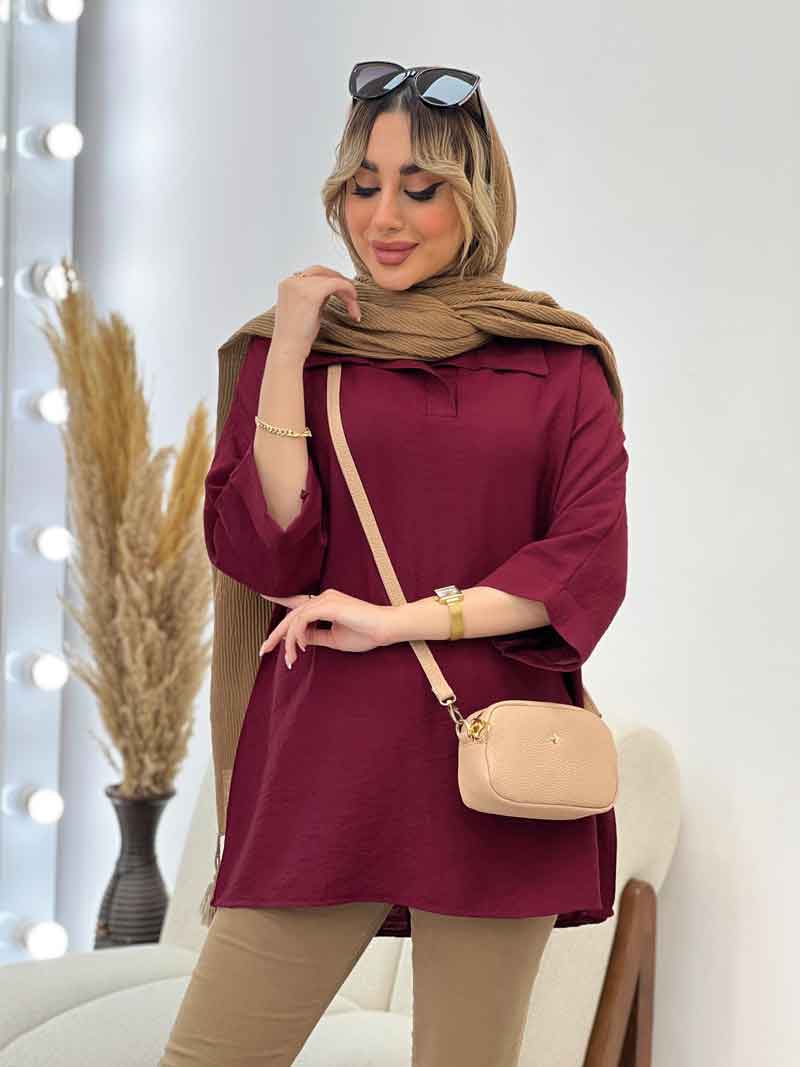 مانتو جلو بسته یقه دار کد 4555 مانتو جلو بسته یقه دار کد 4555