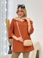 مانتو جلو بسته یقه دار کد 4555 - تصویر 9