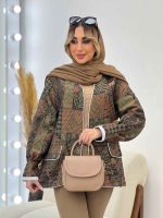 مانتو کوک دوزی طرح دار کد 4561 - تصویر 8