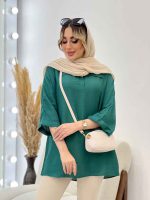 مانتو جلو بسته یقه دار کد 4555 - تصویر 7