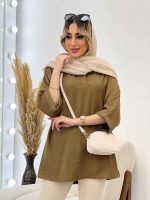 مانتو جلو بسته یقه دار کد 4555 - تصویر 20