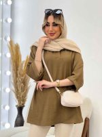 مانتو جلو بسته یقه دار کد 4555 - تصویر 6