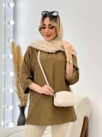 مانتو جلو بسته یقه دار کد 4555 - تصویر 14