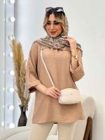 مانتو جلو بسته یقه دار کد 4555 - تصویر 5