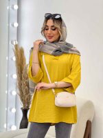 مانتو جلو بسته یقه دار کد 4555 - تصویر 4