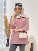 مانتو جلو بسته یقه دار کد 4555 - تصویر 11