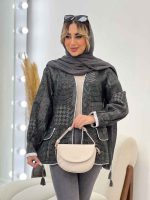 مانتو کوک دوزی طرح دار کد 4561 - تصویر 4