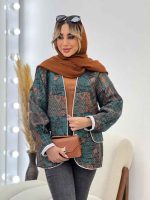 مانتو کوک دوزی طرح دار کد 4561 - تصویر 2