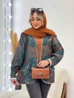 مانتو کوک دوزی طرح دار کد 4561 - تصویر 13