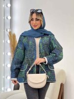 مانتو کوک دوزی طرح دار کد 4561 - تصویر 5