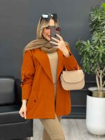 مانتو لینن سرشانه ژیله کد 4557 - تصویر 9