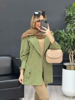 مانتو لینن سرشانه ژیله کد 4557 - تصویر 8