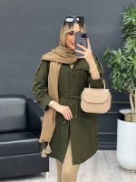 مانتو ژیله دار بغل سه دکمه کد 4552 - تصویر 17