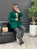 مانتو لینن سرشانه ژیله کد 4557 - تصویر 13