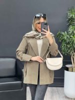 مانتو لینن سرشانه ژیله کد 4557 - تصویر 11