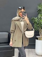 مانتو لینن سرشانه ژیله کد 4557 - تصویر 4