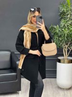 مانتو ژیله دار بغل سه دکمه کد 4552 - تصویر 14