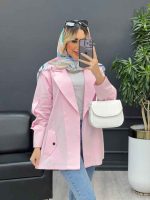 مانتو لینن سرشانه ژیله کد 4557 - تصویر 10