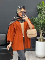 مانتو لینن جیب نما پایین گت کد 4558 - تصویر 9