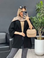 مانتو لینن جیب نما پایین گت کد 4558 - تصویر 6