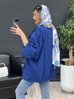 مانتو لینن جیب نما پایین گت کد 4558 - تصویر 10