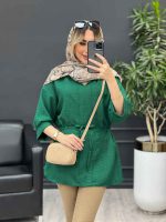 مانتو کرسپو کمر گت کد 4550 - تصویر 5