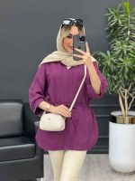 مانتو کرسپو کمر گت کد 4550 - تصویر 2