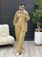 ست مانتو و شلوار کتان کد 4551 - تصویر 16