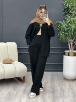 ست مانتو و شلوار کتان کد 4551 - تصویر 5