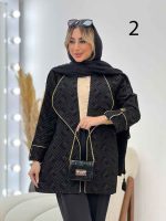 مانتو فکورا مغزی دوزی کد 4575 - تصویر 13
