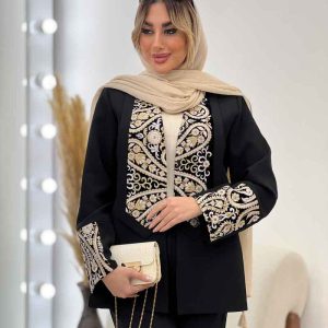 مانتو مازراتی یقه ترکیبی کد 4562