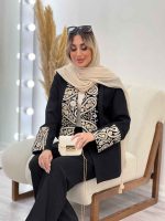 مانتو مازراتی یقه ترکیبی کد 4562 - تصویر 4