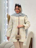 مانتو ژاکارد مغزی دوزی شاین کد 4582 - تصویر 3