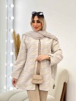 مانتو ژاکارد مغزی دوزی شاین کد 4582 - تصویر 15