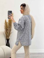 مانتو جلو بسته منگوله دار کد 4553 - تصویر 5