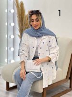 مانتو آستین کش طرح قلب کد 4541 - تصویر 4