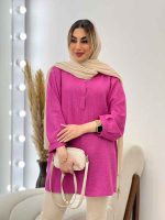 مانتو جلو بسته یقه دیپلمات کد 4587 - تصویر 4
