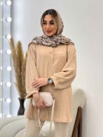 مانتو جلو بسته یقه دیپلمات کد 4587 - تصویر 2
