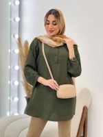 مانتو جلو بسته یقه دیپلمات کد 4587