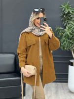 مانتو جیب نما بغل زیپ کد 4584 - تصویر 5