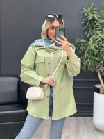 مانتو جیب نما بغل زیپ کد 4584 - تصویر 22