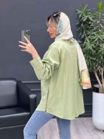 مانتو جیب نما بغل زیپ کد 4584 - تصویر 12